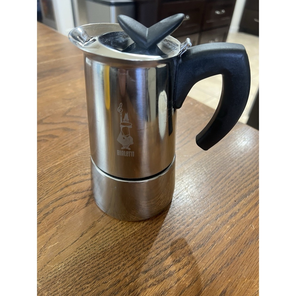 Bialetti Musa Stainless Steel Moka Induction Stovetop Espresso Coffee Maker 6 C